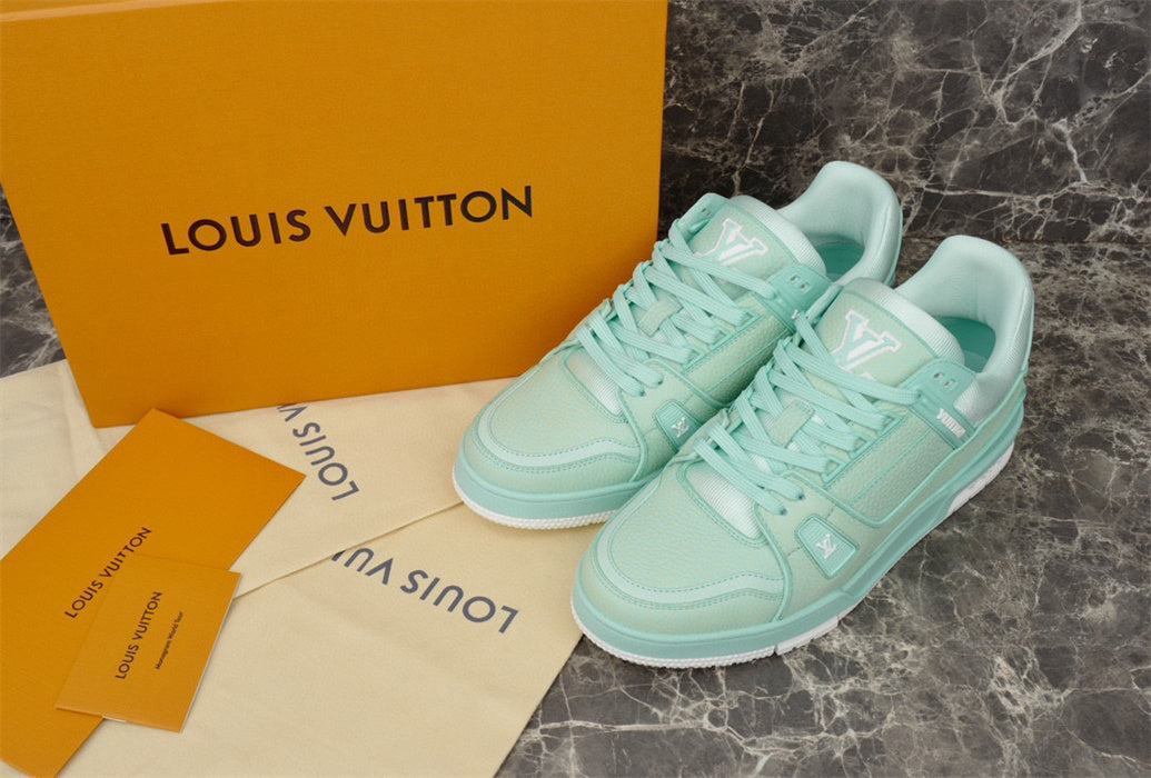 Louis Vuitton Off-White Mid Green Trainers Sneakers