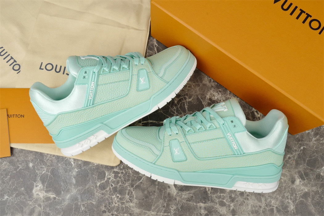 Louis Vuitton Off-White Mid Green Trainers Sneakers