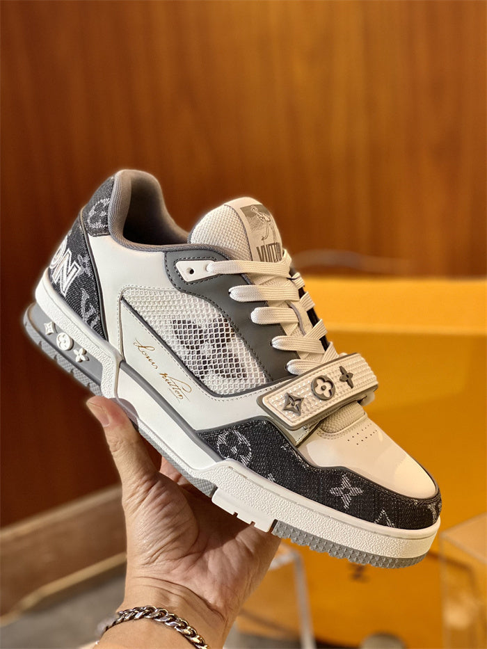 Louis Vuitton LV Trainer Denim Monogram Sneakers