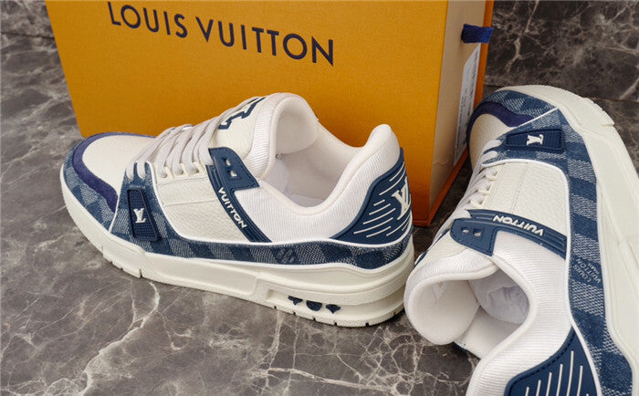 Louis Vuitton Black and Grey Men's Trainer Sneaker