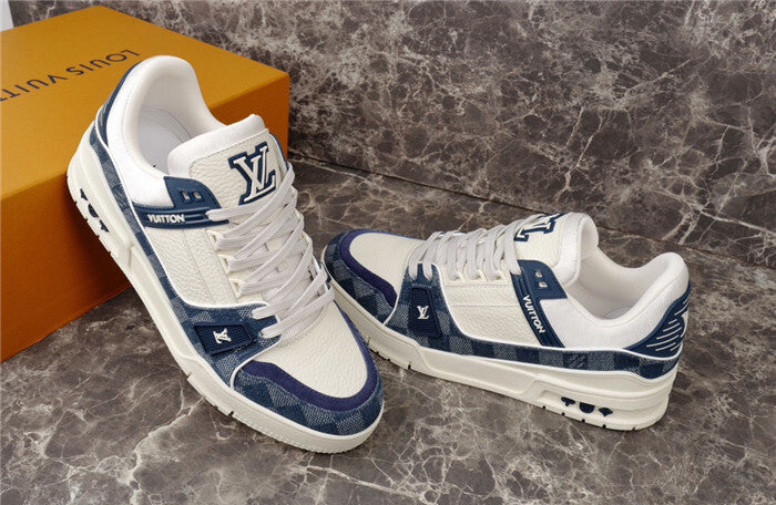 Louis Vuitton Black and Grey Men's Trainer Sneaker