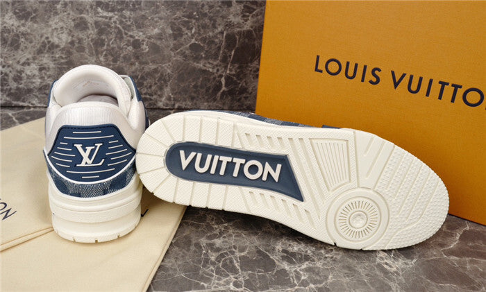 Louis Vuitton Black and Grey Men's Trainer Sneaker