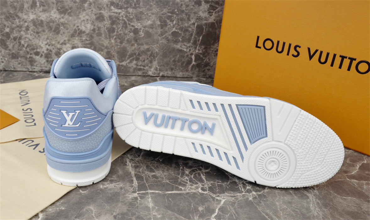 Louis Vuitton Light Blue LV Trainer Sneaker
