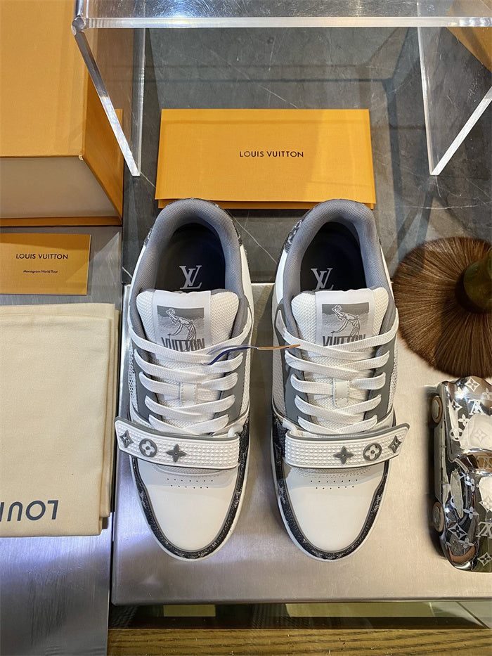 Louis Vuitton LV Trainer Denim Monogram Sneakers