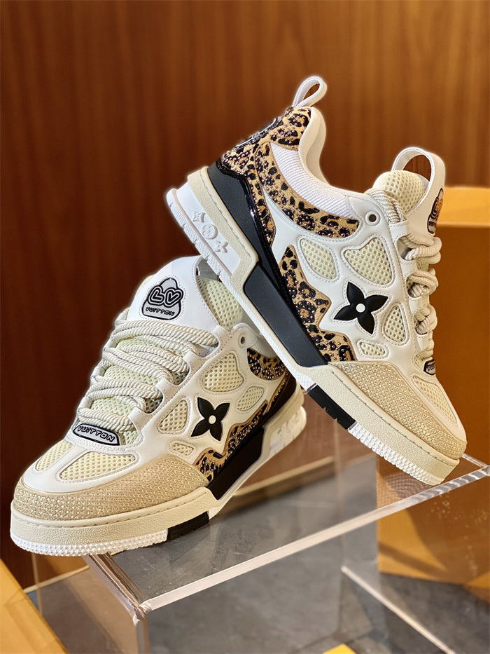 Louis Vuitton LV Trainer Leopard Print Sneakers
