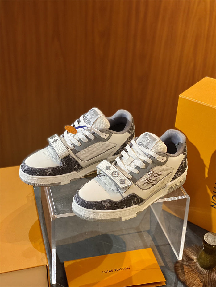 Louis Vuitton LV Trainer Denim Monogram Sneakers