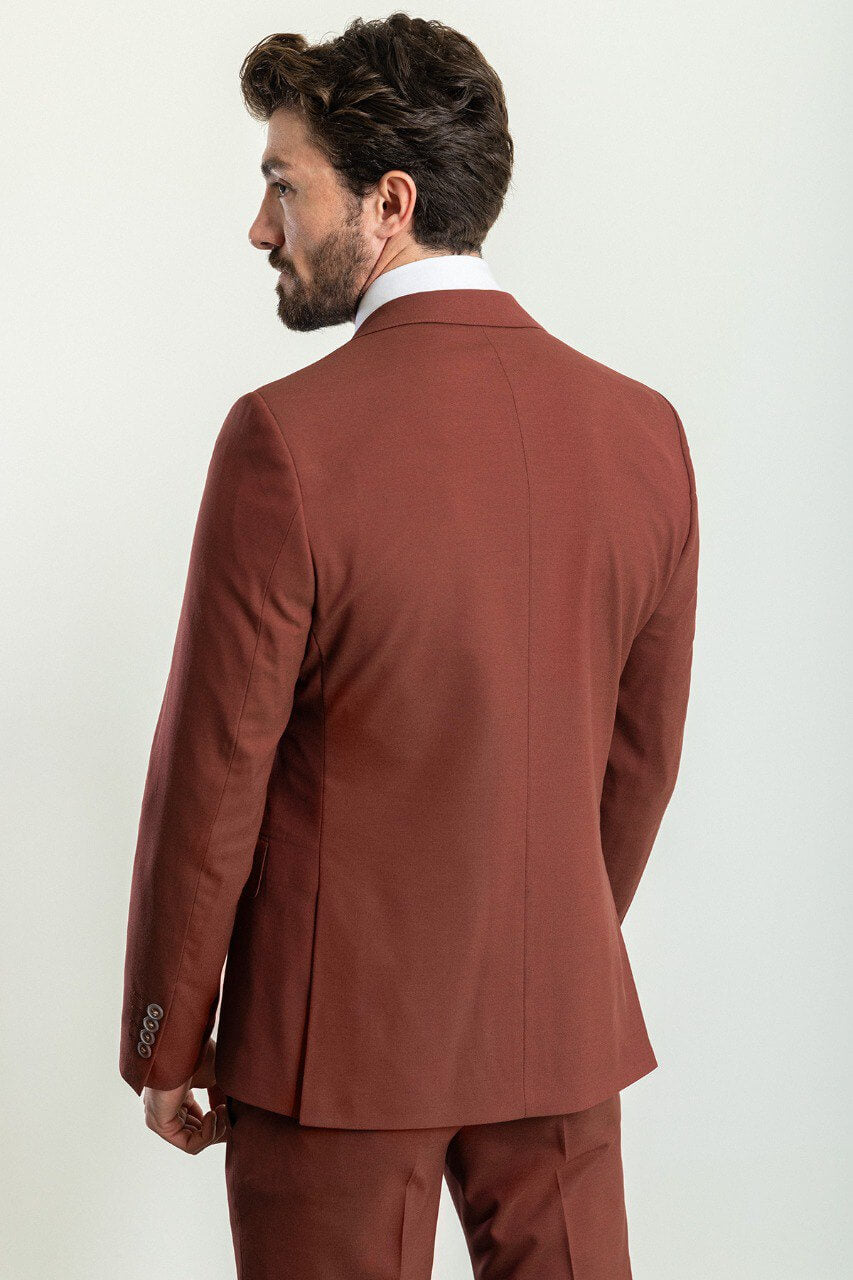 Men's Brown 3-piece Suit