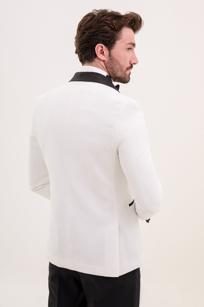 White Double Breasted Tuxedo