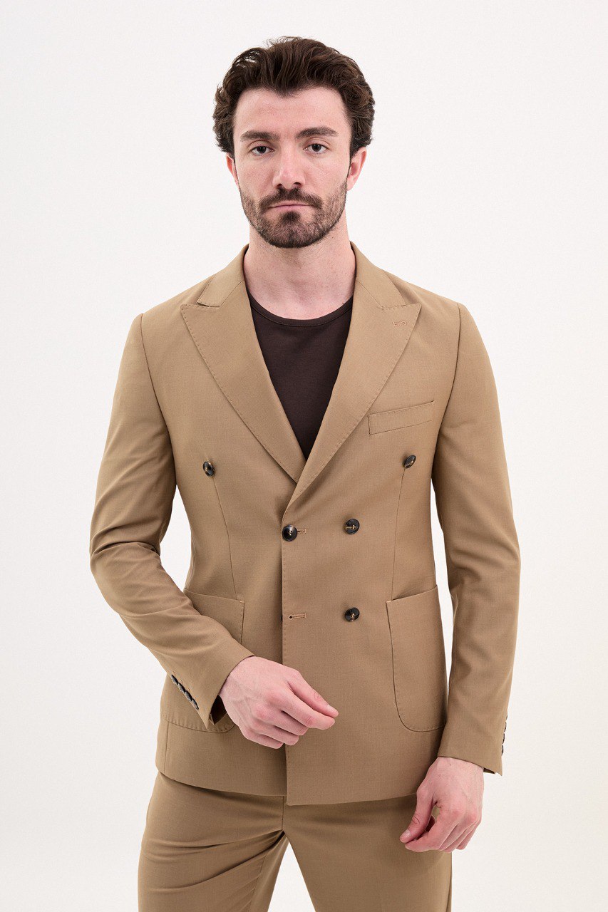 Camel Double-Breasted Maestro Suit