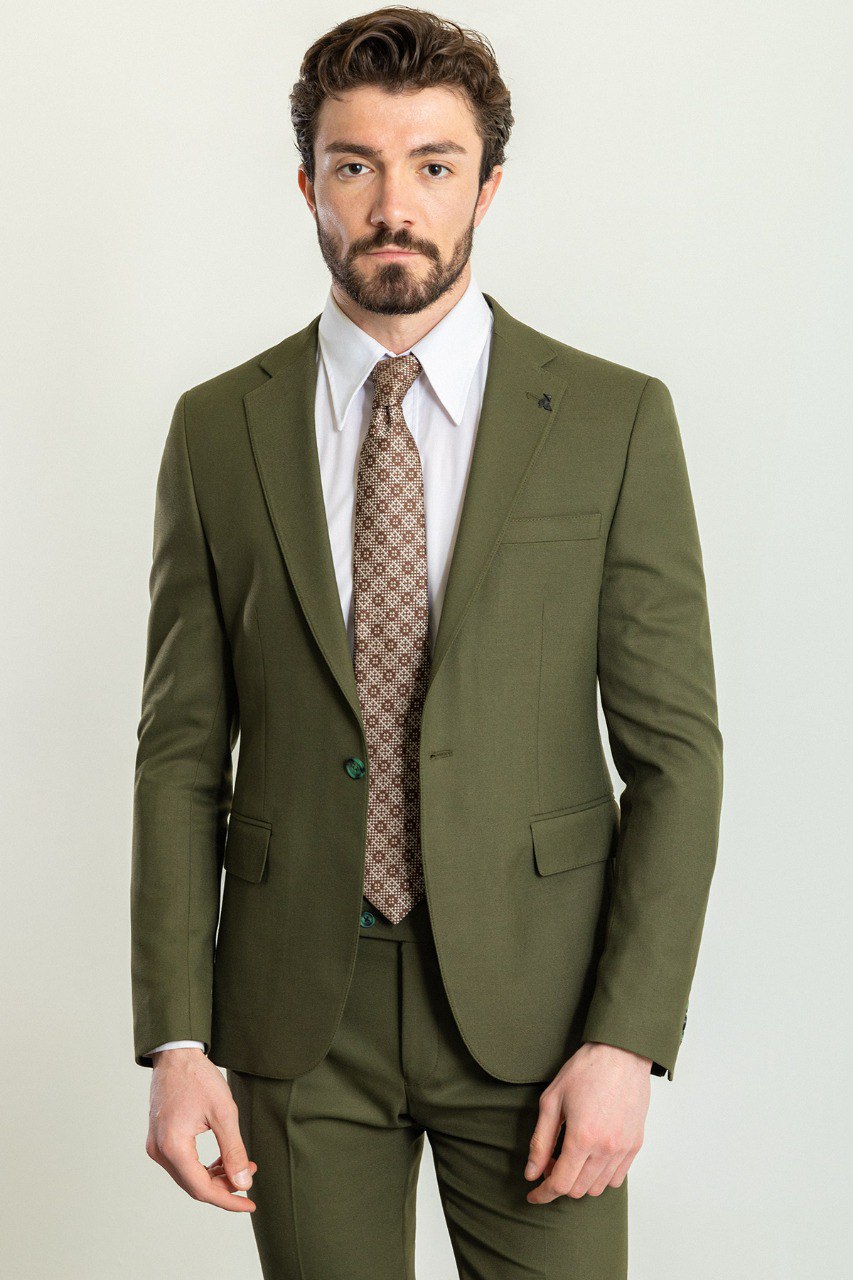 Olive Grove Khaki Suit