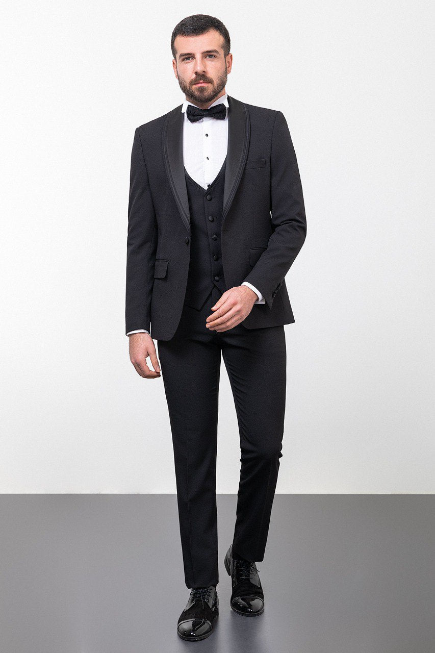 Men’s Black Slim Fit Tuxedo