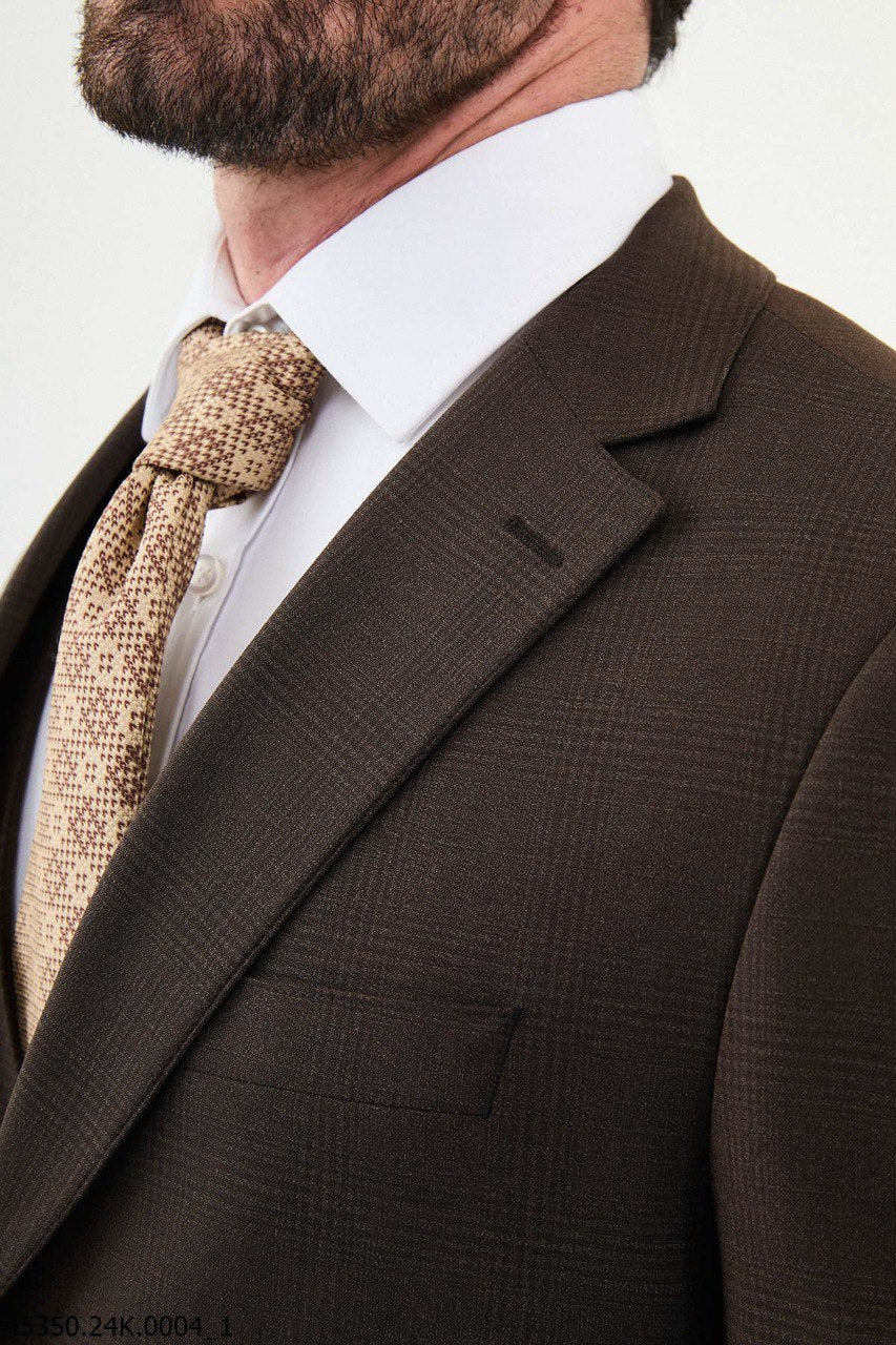 Chocolate Brown Three-Piece Formal Suit