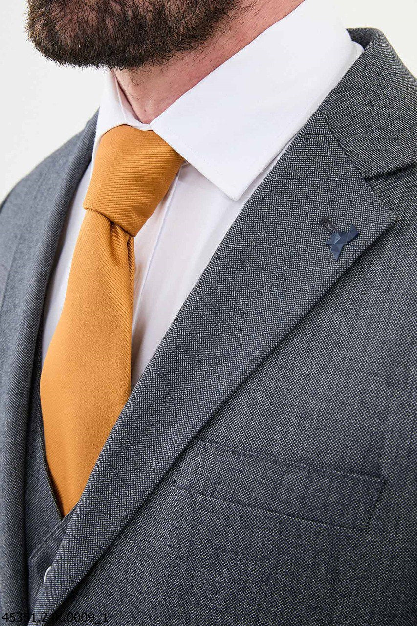 Charcoal Gray Three-Piece Suit