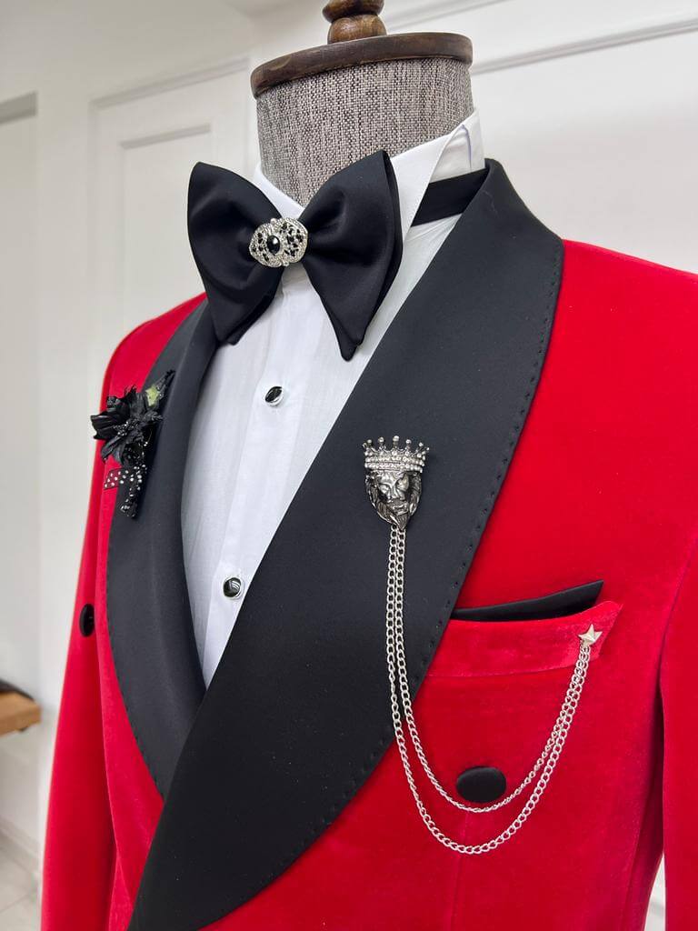Red Slim Fit Tuxedo