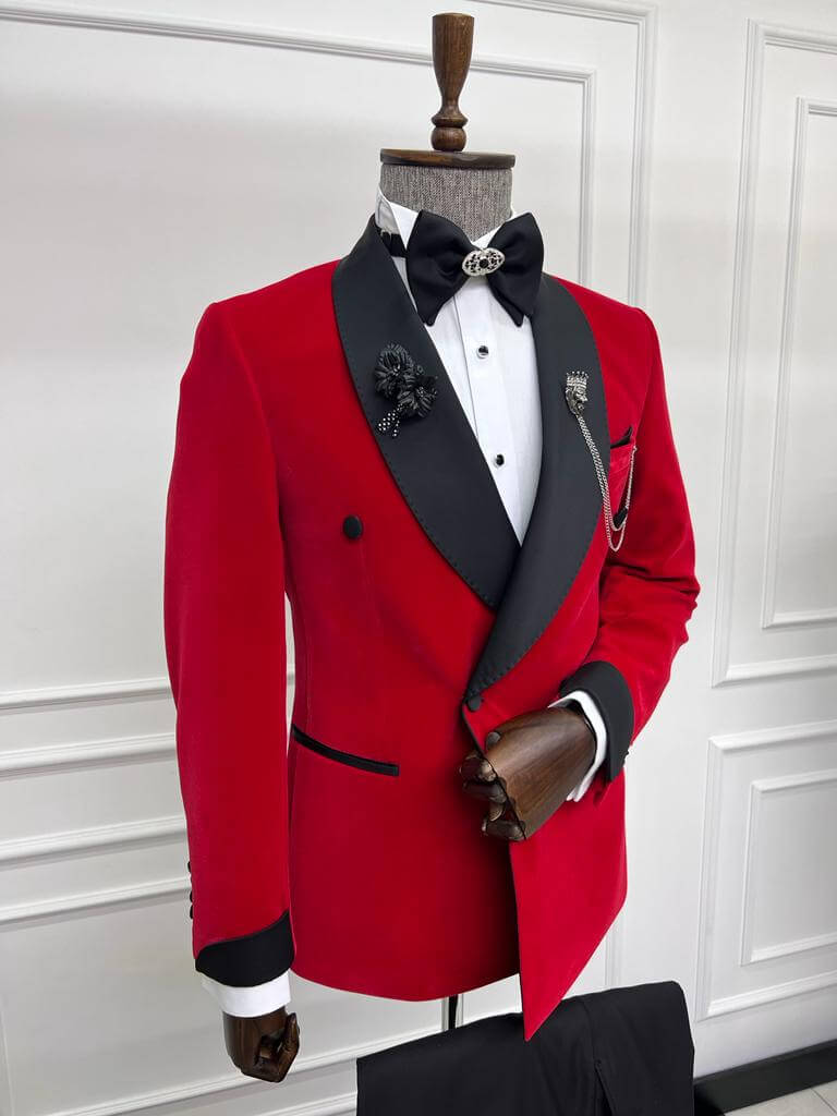 Red Slim Fit Tuxedo