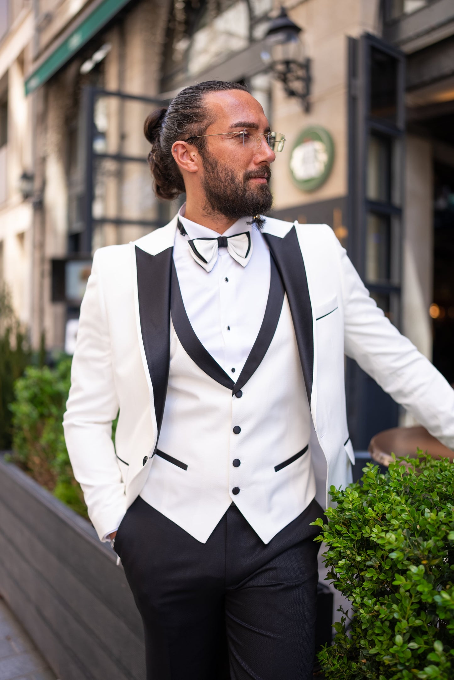 White Slim Fit Tuxedo