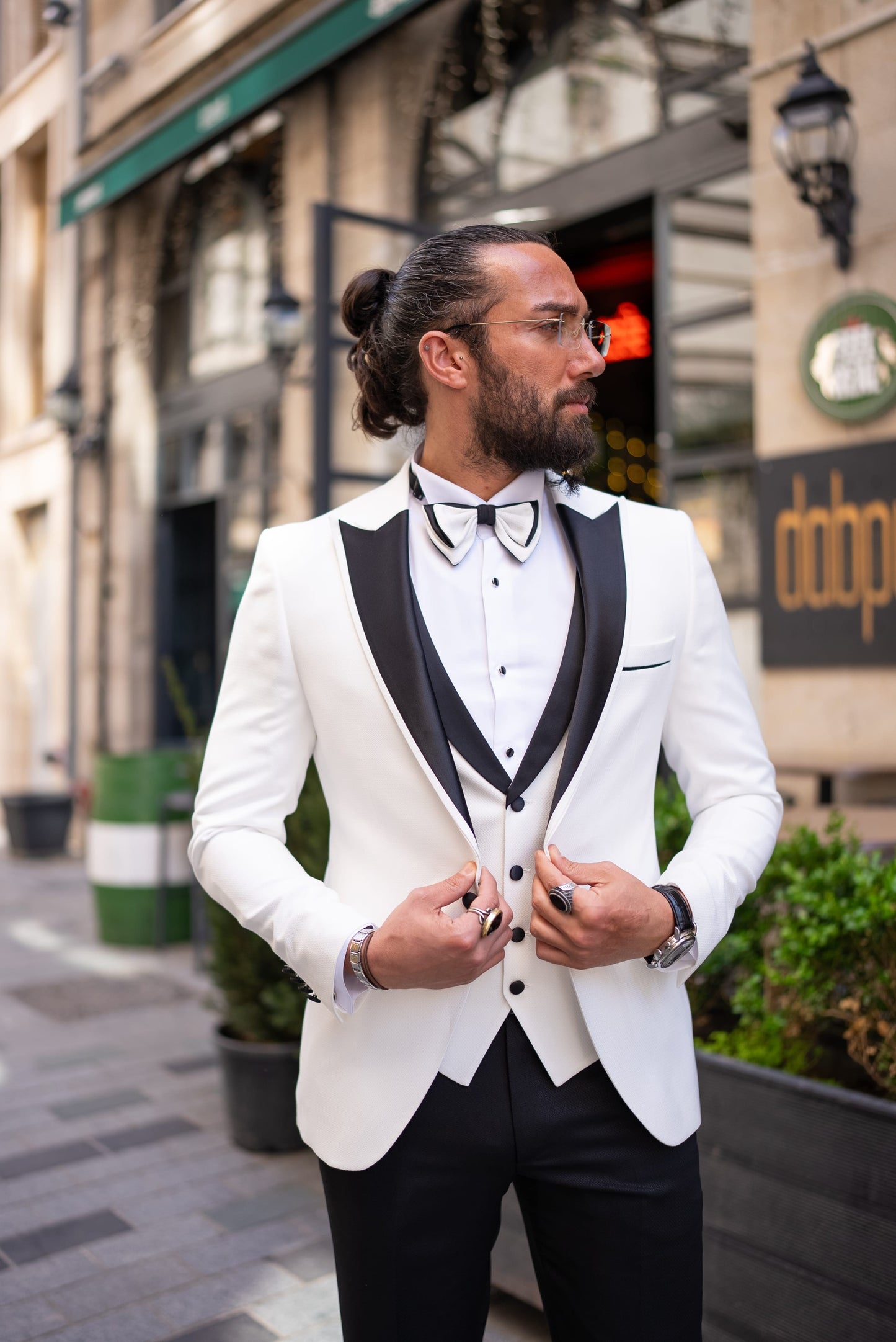 White Slim Fit Tuxedo