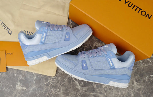 Louis Vuitton Light Blue LV Trainer Sneaker