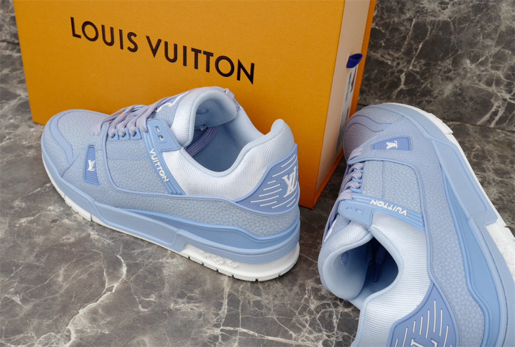 Louis Vuitton Light Blue LV Trainer Sneaker