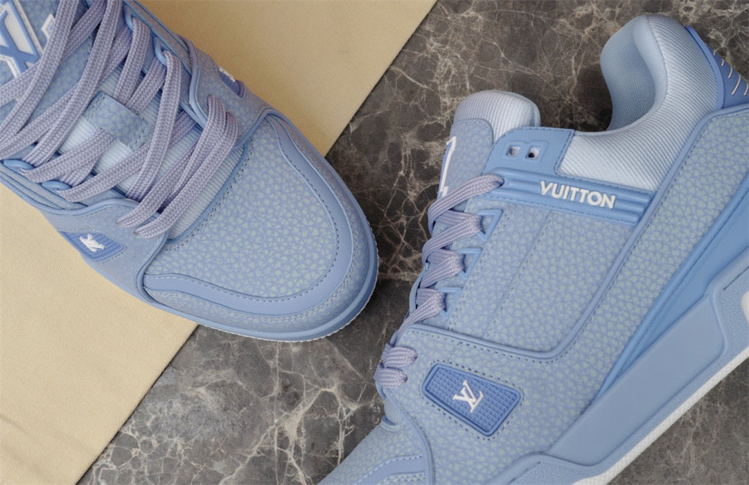 Louis Vuitton Light Blue LV Trainer Sneaker