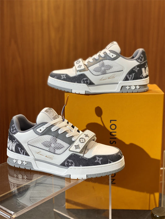 Louis Vuitton LV Trainer Denim Monogram Sneakers
