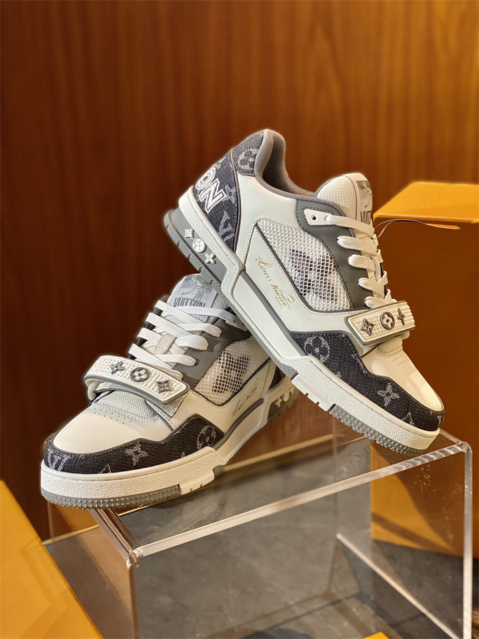 Louis Vuitton LV Trainer Denim Monogram Sneakers