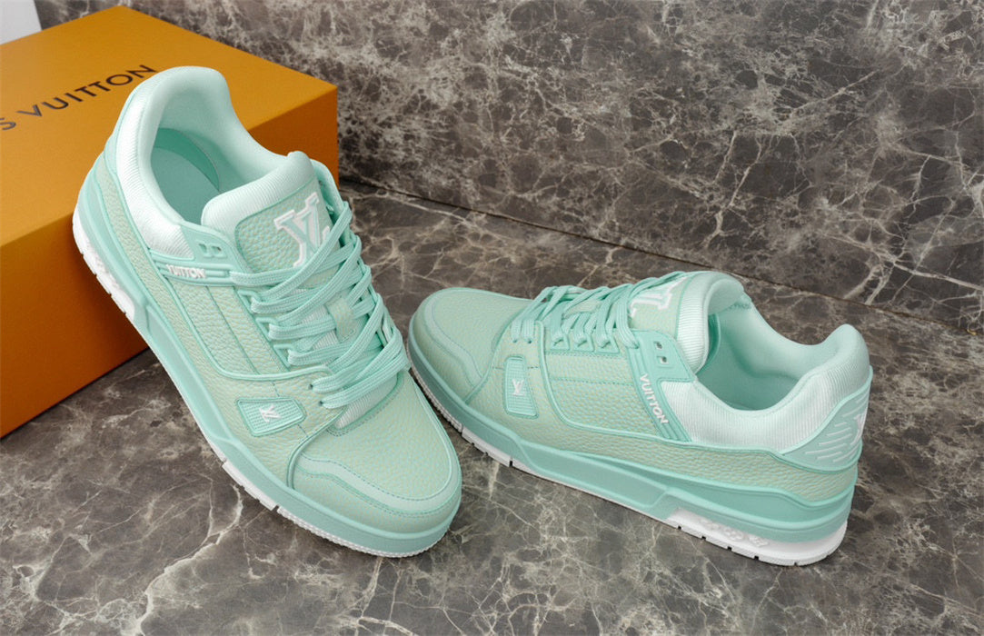 Louis Vuitton Off-White Mid Green Trainers Sneakers