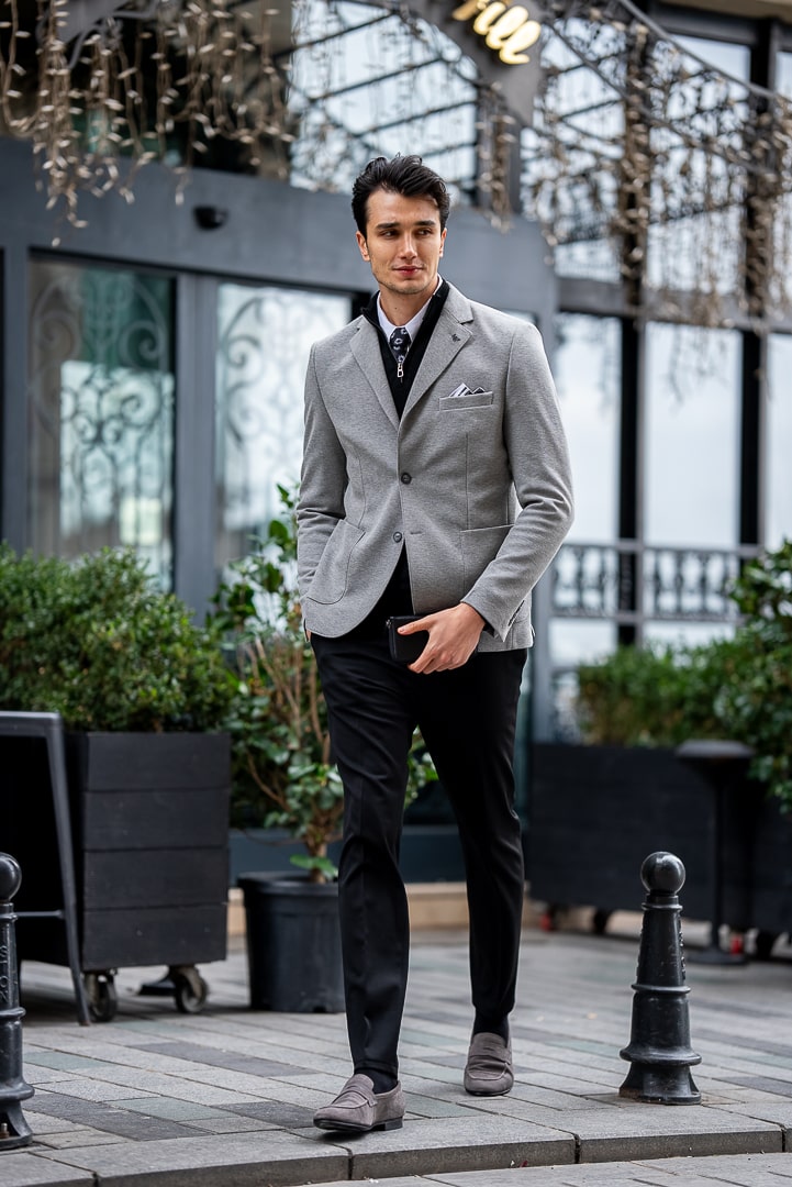 Light Grey Tailored Blazer