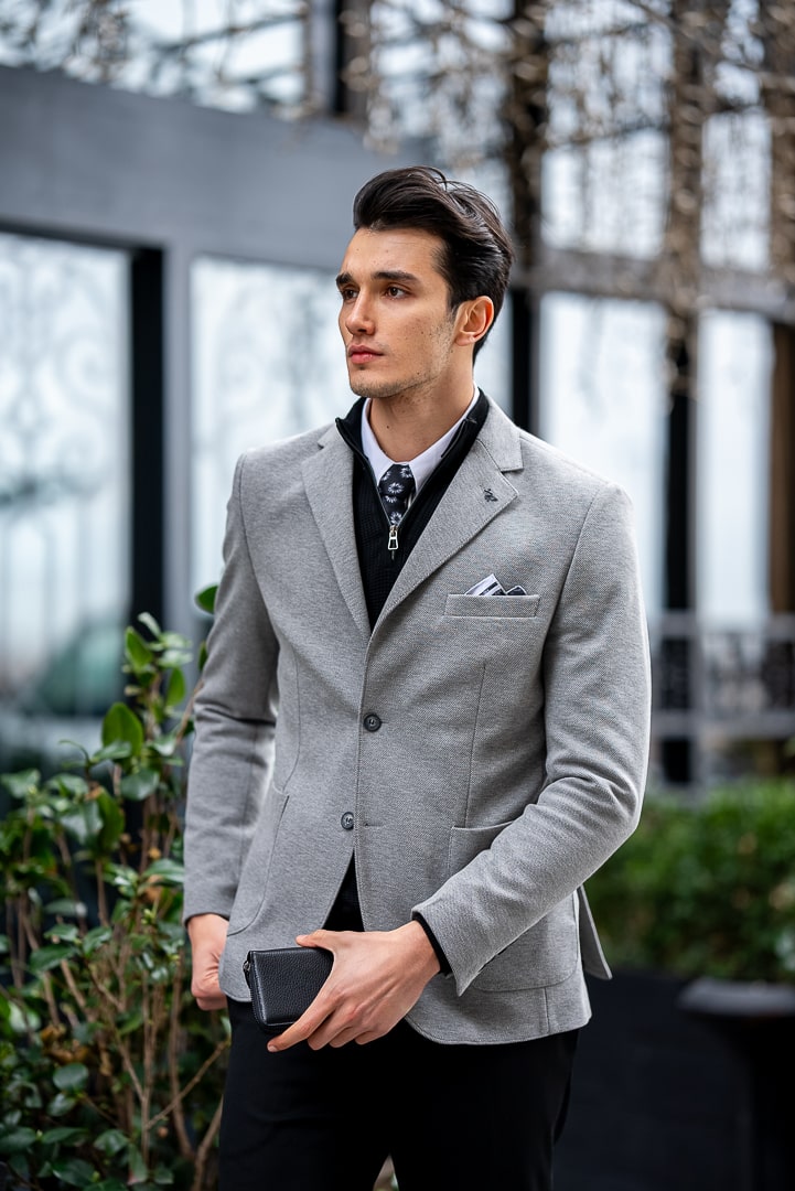 Light Grey Tailored Blazer