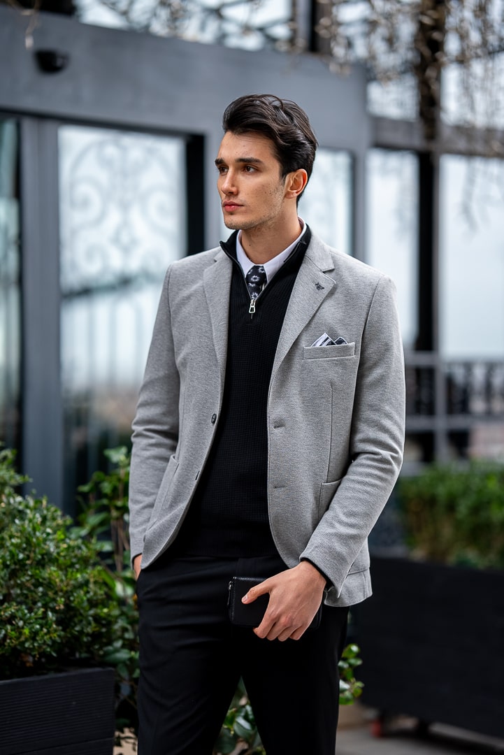 Light Grey Tailored Blazer