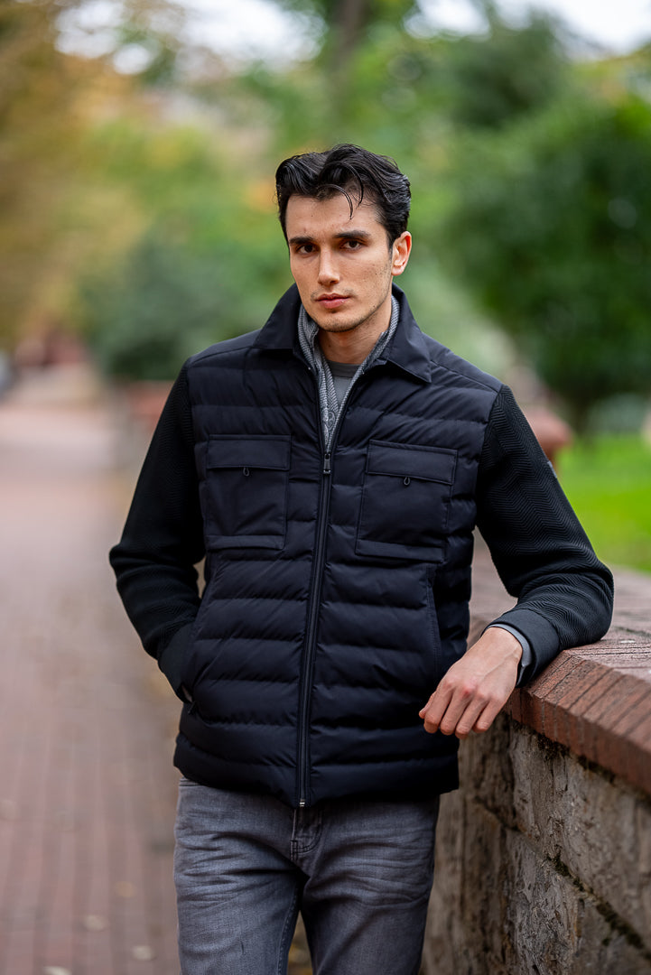 Men's Black Waterproof Coat