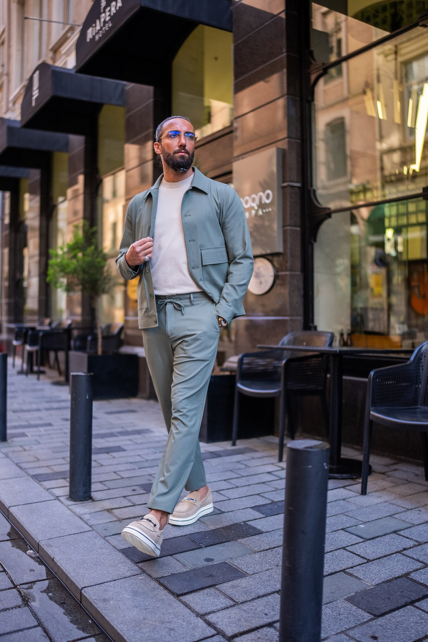 Men's Sage Green Suit Set