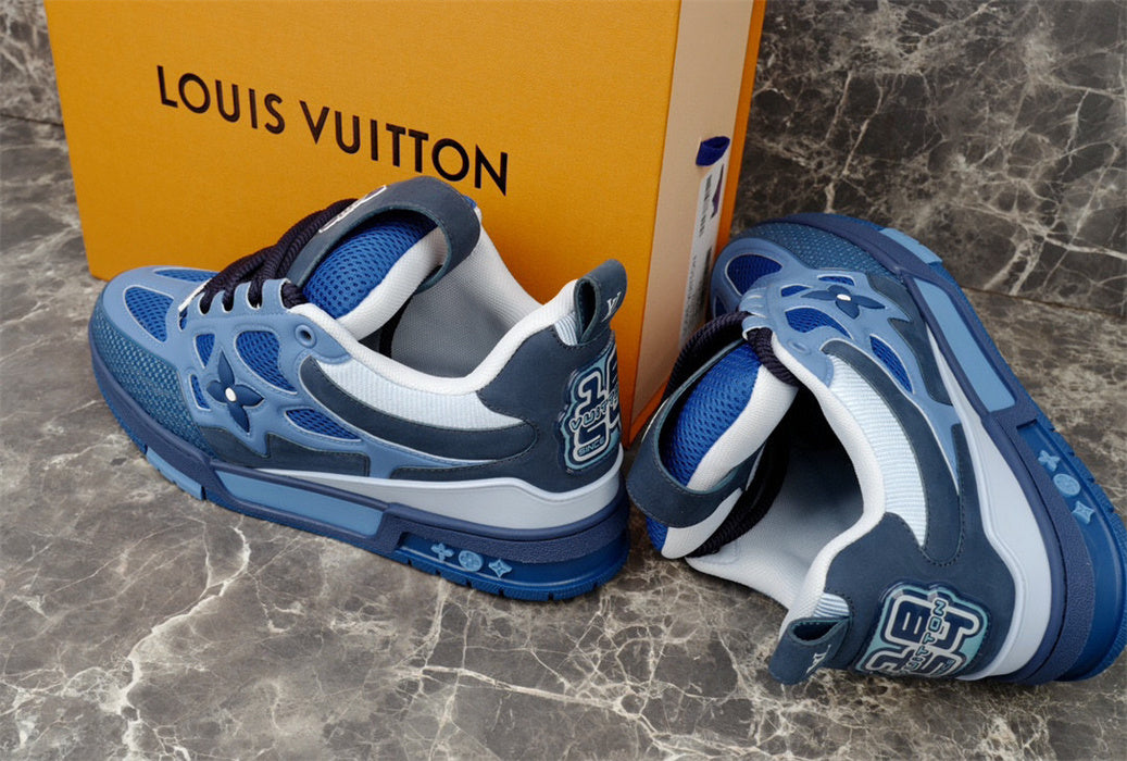 Louis Vuitton Navy Blue LV Trainer Sneaker