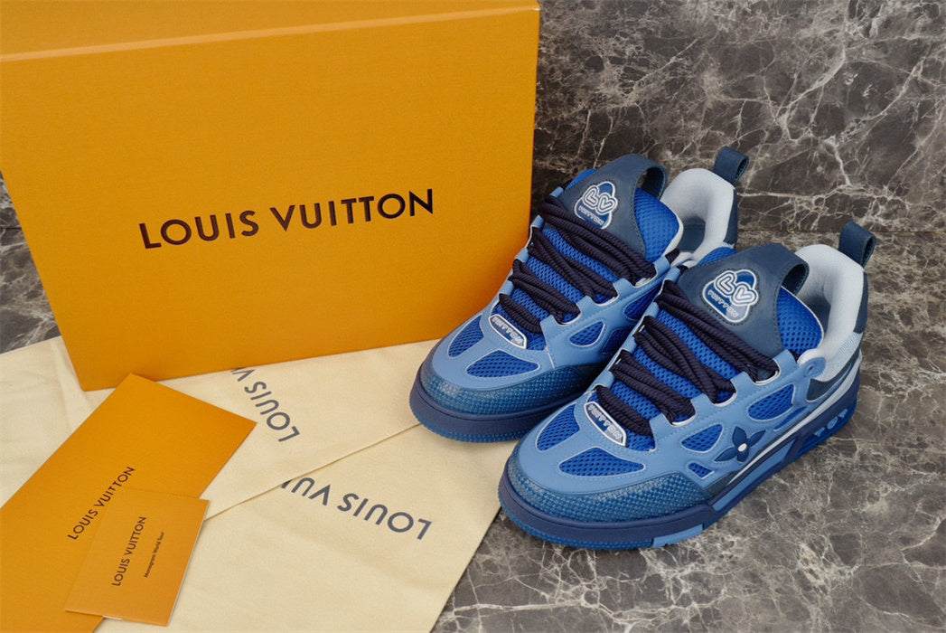 Louis Vuitton Navy Blue LV Trainer Sneaker