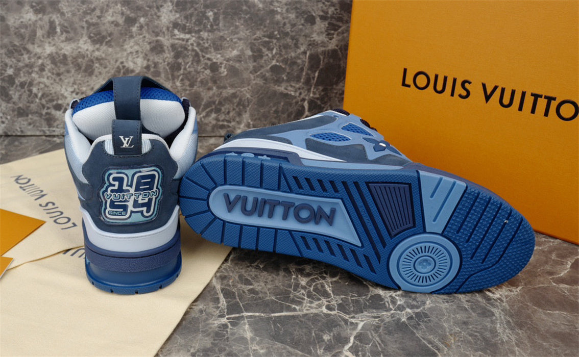 Louis Vuitton Navy Blue LV Trainer Sneaker