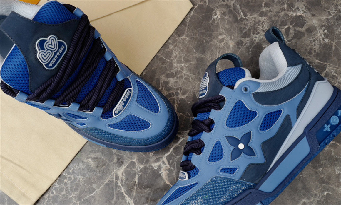 Louis Vuitton Navy Blue LV Trainer Sneaker