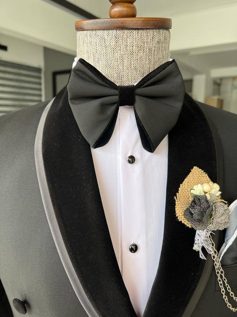 Black Double Breasted Tuxedo
