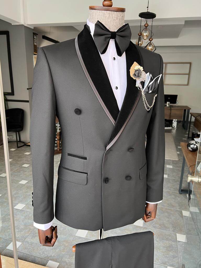 Black Double Breasted Tuxedo
