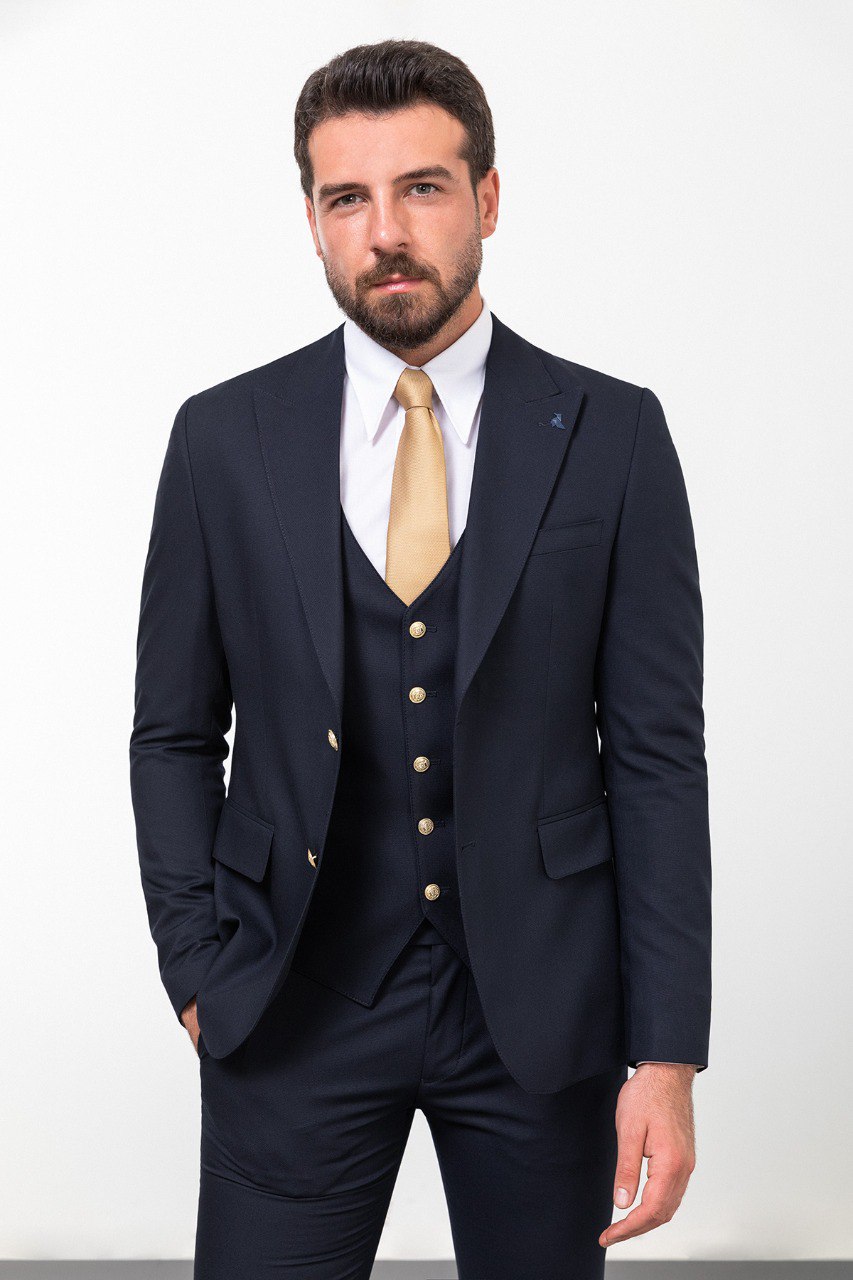 Men's  Navy Blue Pinnacle Suit