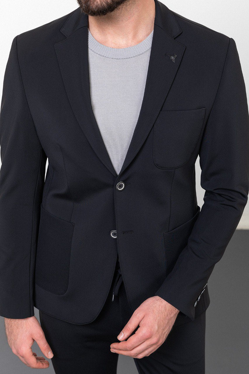 Navy Blue Casual Suit