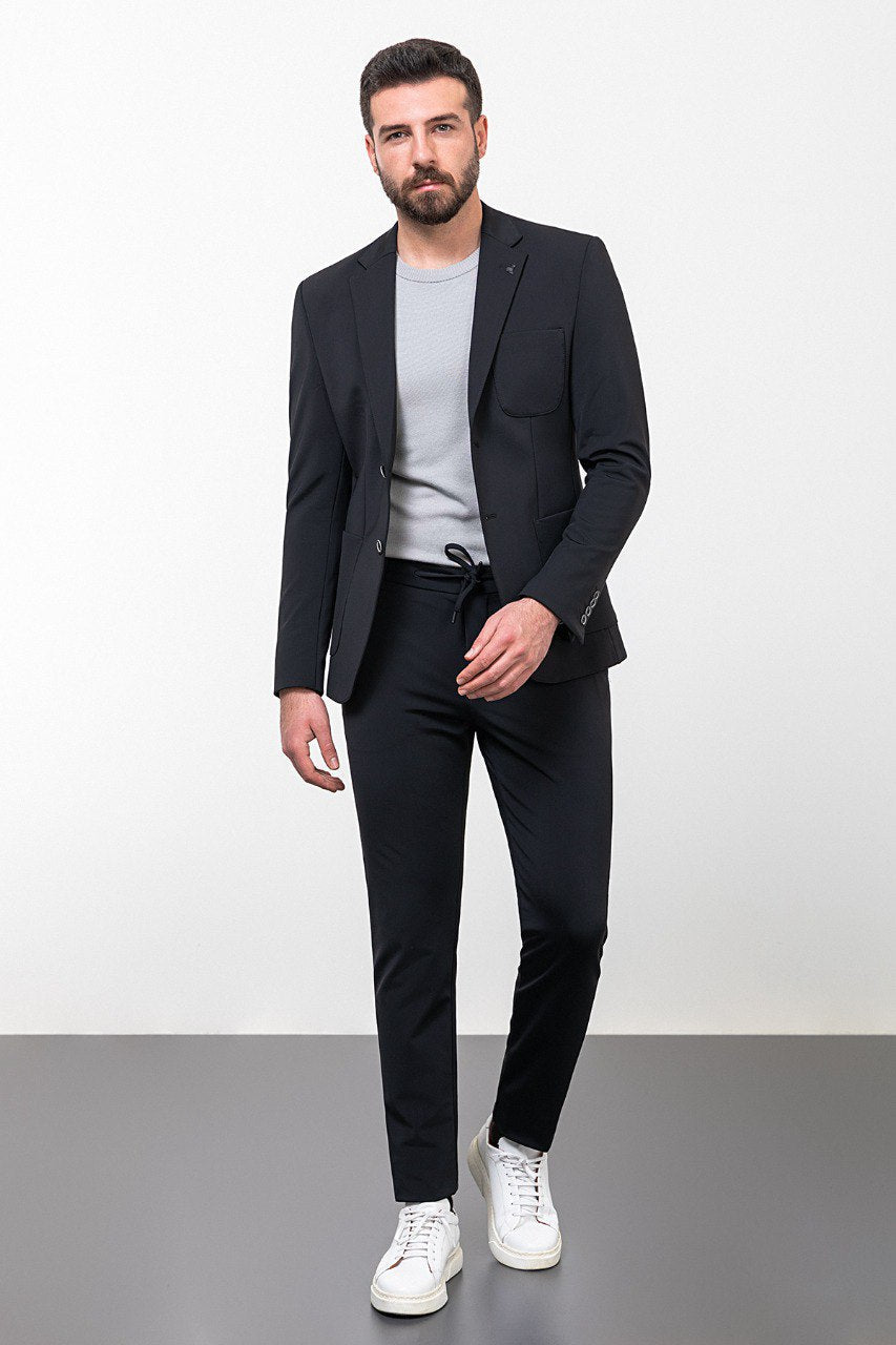 Navy Blue Casual Suit