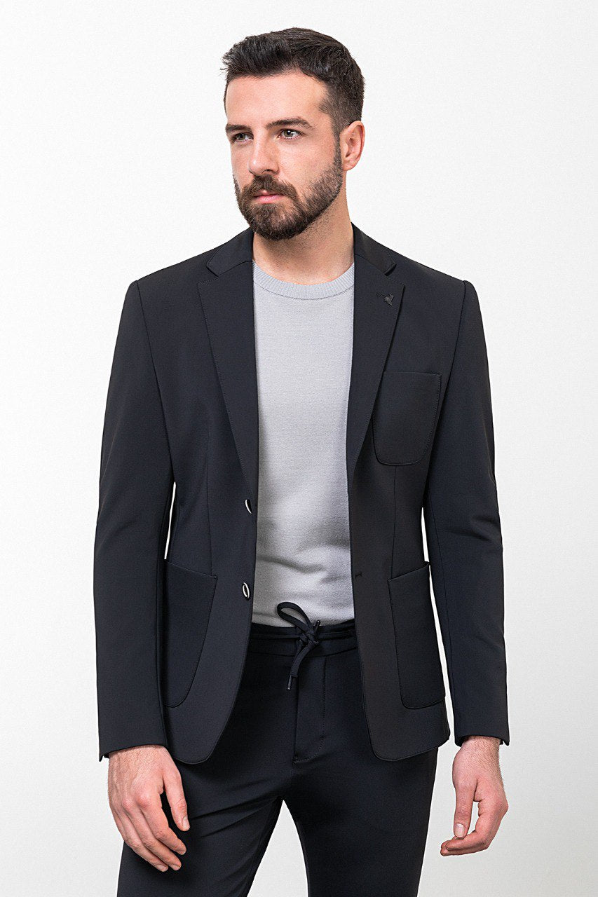 Navy Blue Casual Suit