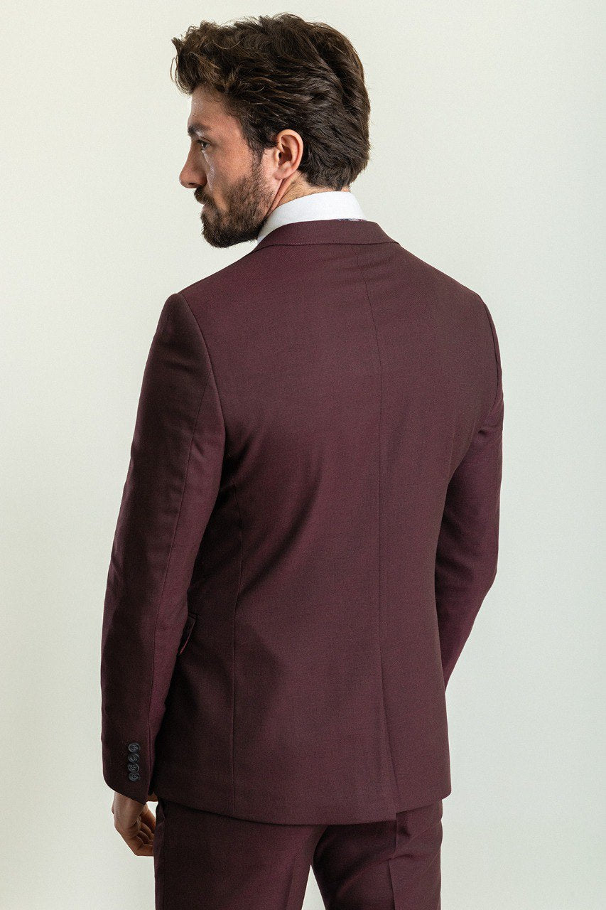 Burgundy Slim Fit Suit