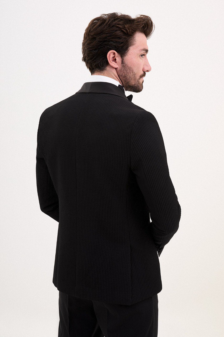 Black Double Breasted Formal Tuxedo