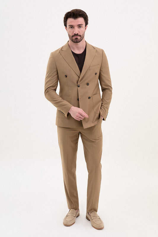 Camel Double-Breasted Maestro Suit