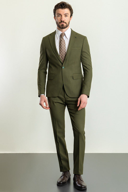 Olive Grove Khaki Suit