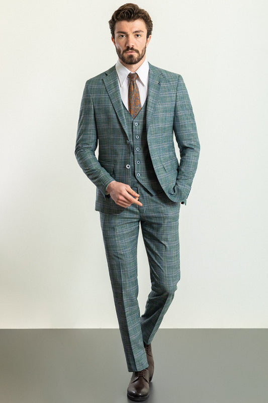 Emerald Plaid 3-Piece Suit