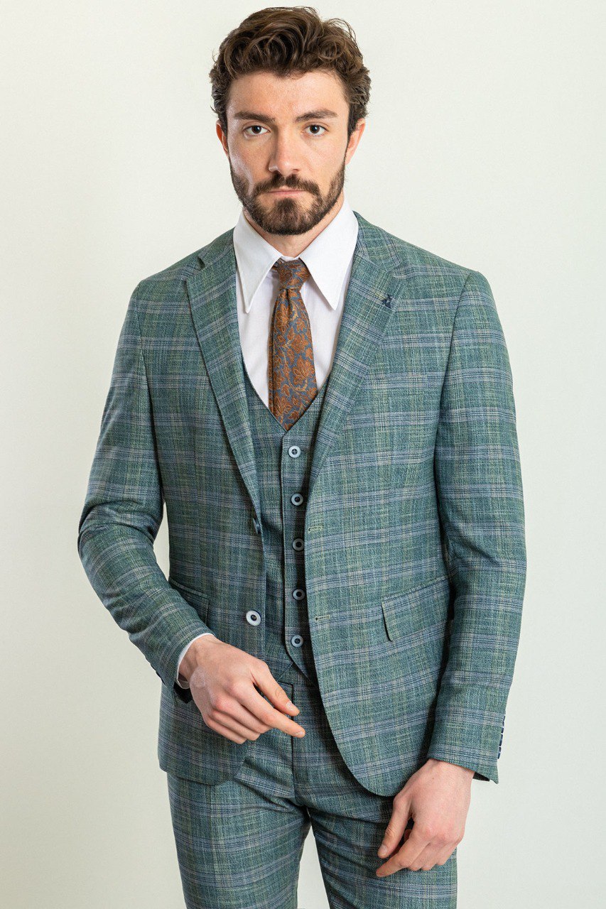 Emerald Plaid 3-Piece Suit