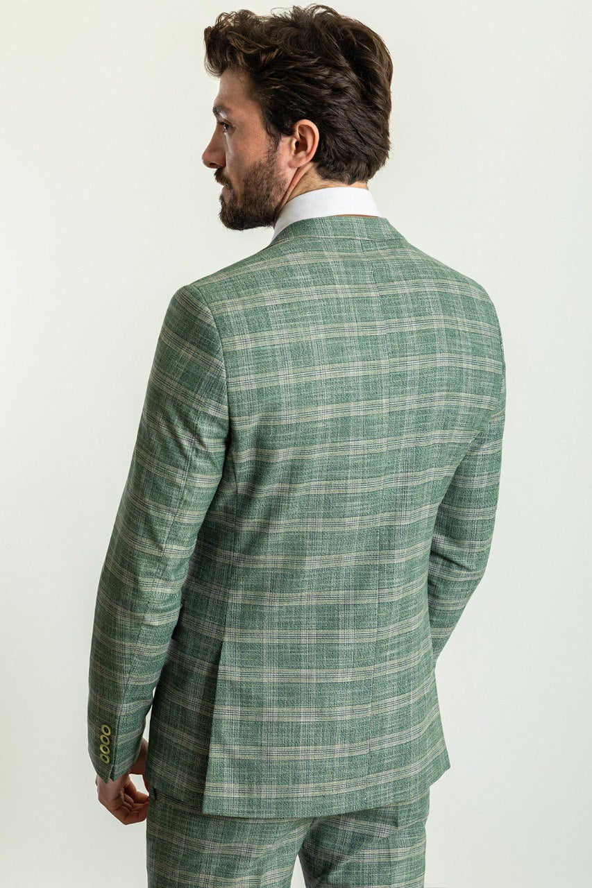 Green Plaid 3-Piece Suit
