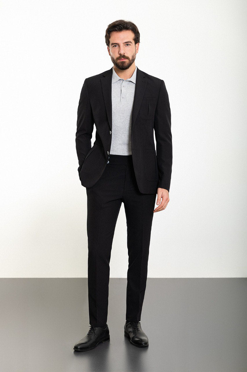 Men's Black Slim Fit Suit